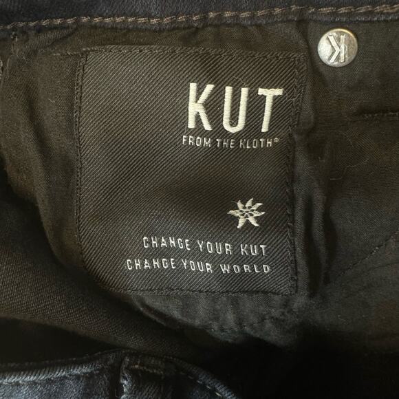 Kut From The Kloth Dark Wash Donna Ankle Skinny Jean Womens Size 0 Embroidered - Picture 9 of 11